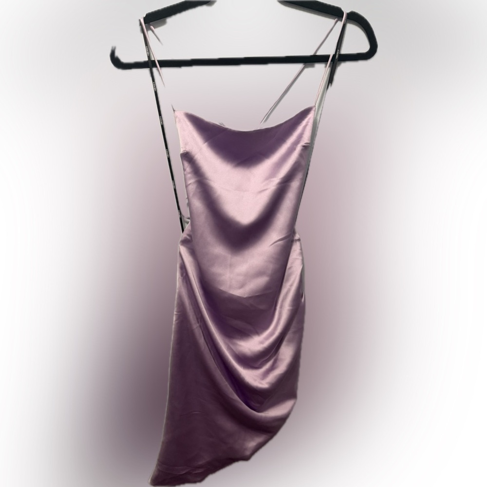 Satin Purple Slip Dress